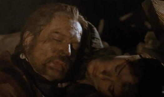 Lord P and Tilly preparing to die in the mine.